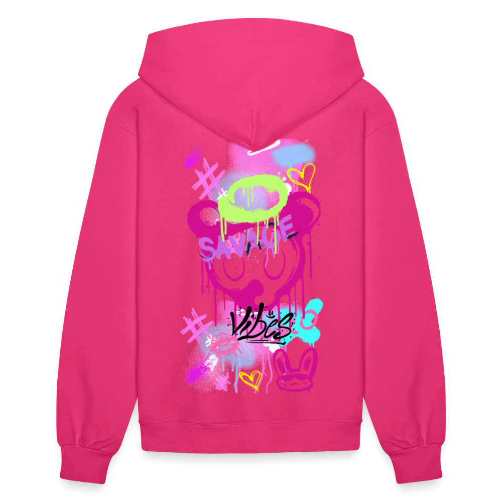 Savage Vibes Hoodie – For the Fearless Woman - fuchsia