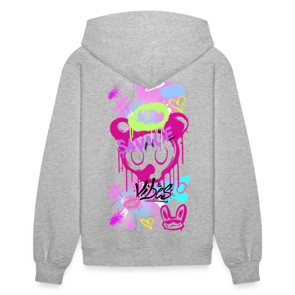 Savage Vibes Hoodie – For the Fearless Woman - heather gray
