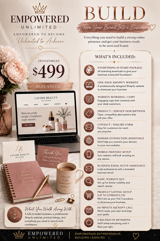 BUILD — For entrepreneurs ready to build their online business.